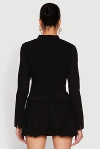 Womens Iris Double Zip Front Blouse,