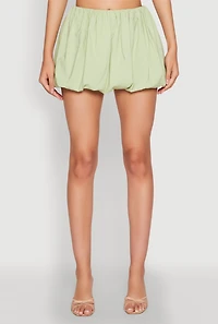 Womens Iris Bubble Mini Skirt, Green, Size S