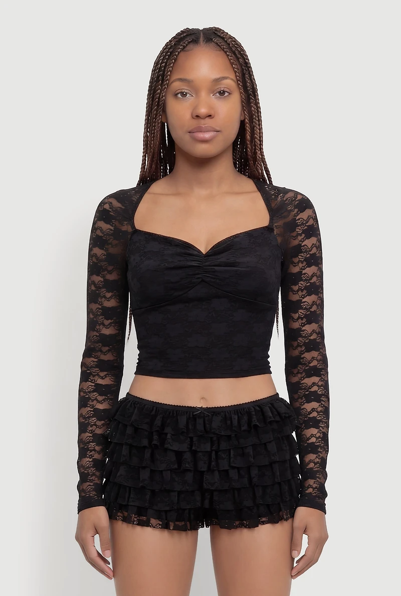 Floral Lace Long Sleeve Top