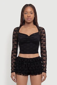 Floral Lace Long Sleeve Top