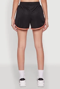 Womens Trendy Jersey Mesh High Waisted Dolphin Shorts,