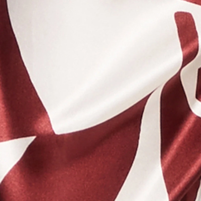 Patterned Satin Strapless Top