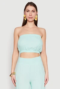 Womens Gauze Knit Tube Top,