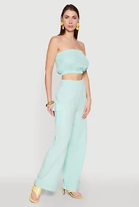 Womens Gauze Knit Tube Top,