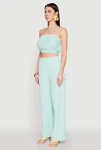 Womens Gauze Knit Tube Top,