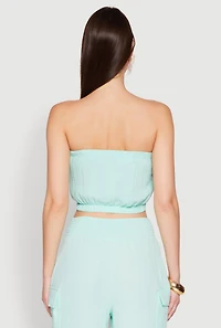 Womens Gauze Knit Tube Top,