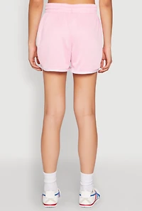 Womens Contrast Trim Jersey Mesh Dolphin Shorts, L