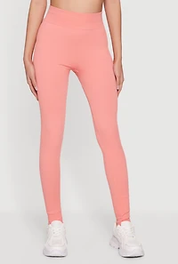 High Waisted Seamless Compression Rib Leggings