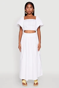 Poplin Maxi Skirt