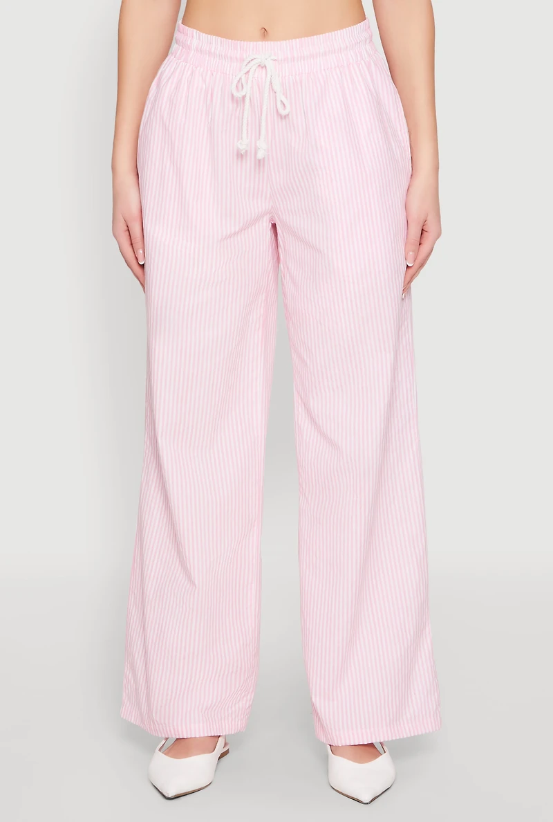 Striped Drawstring Pants
