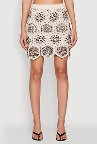 Hexagon Geometric Crochet Skirt