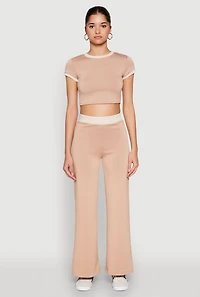 Short Sleeve Ringer Crop Top