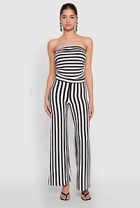 Womens Striped Tube Top, Multi,
