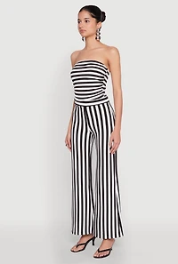 Womens Striped Tube Top, Multi, Size M
