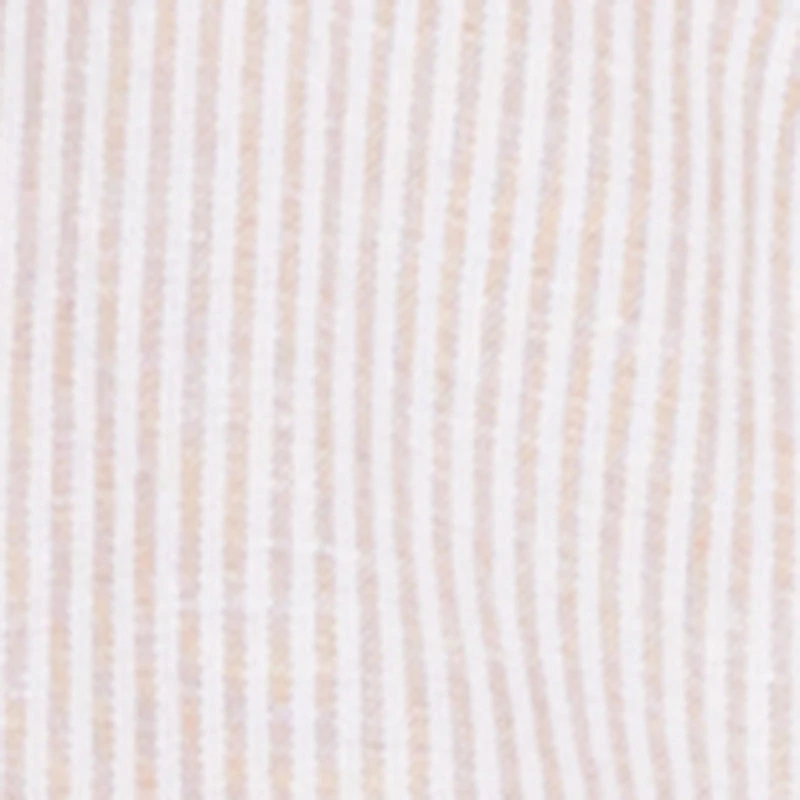 Striped Linen Drawstring Waist Pull On Pants
