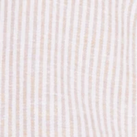 Striped Linen Drawstring Waist Pull On Pants