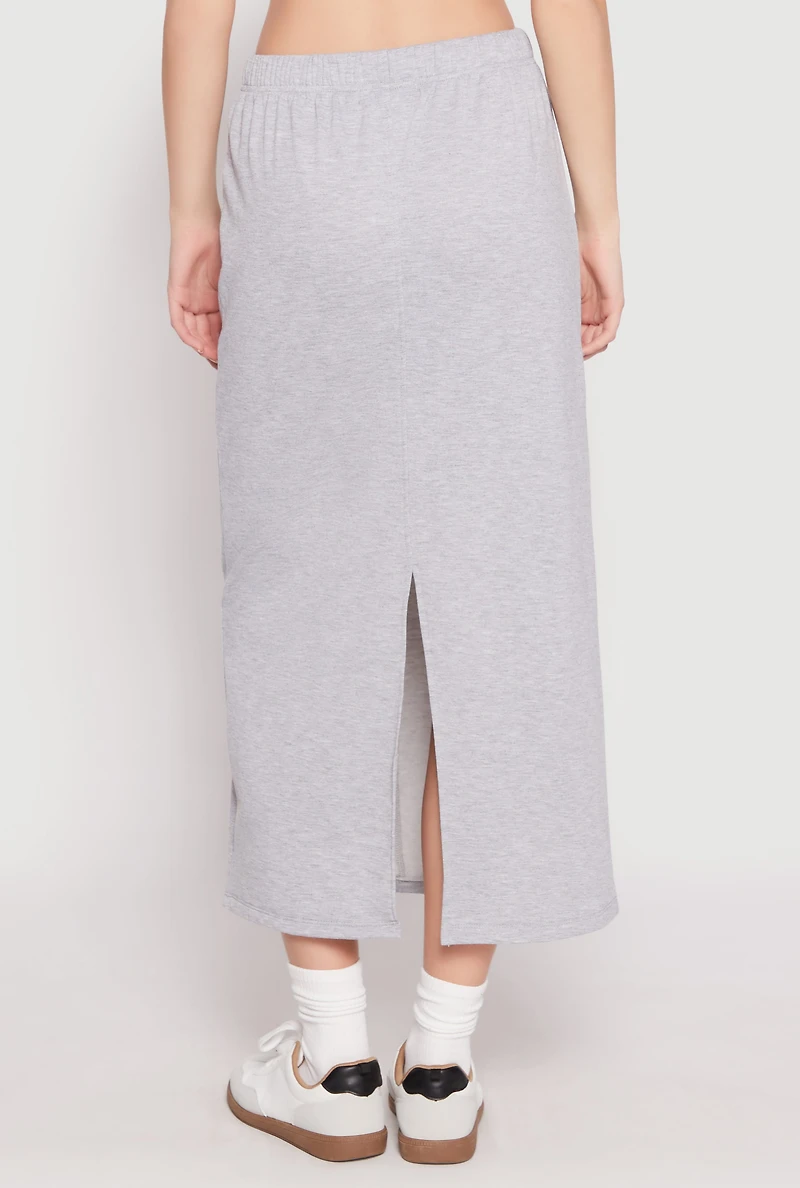 Womens Almost Famous Fleece Maxi Skirt, M