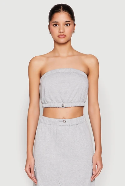Almost Famous Toggle Drawstring Bandeau Top