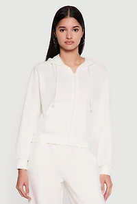 Almost Famous Zip Front Long Sleeve Hoodie