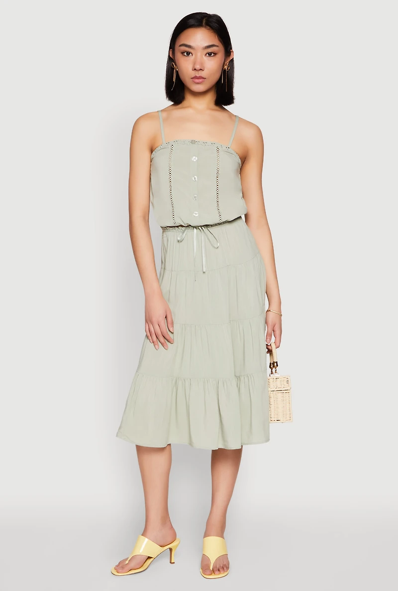 Almost Famous Faux Button Cropped Cami