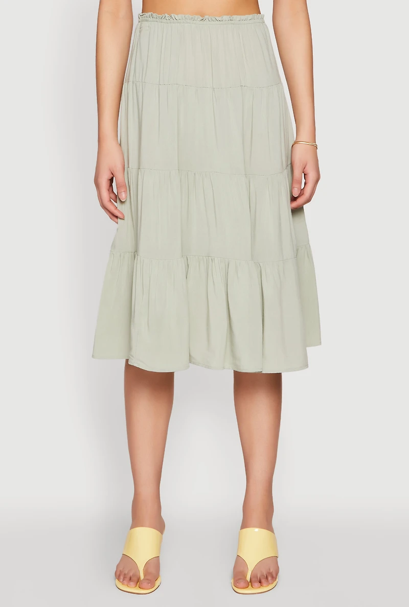 Almost Famous High Waist Tiered Skirt