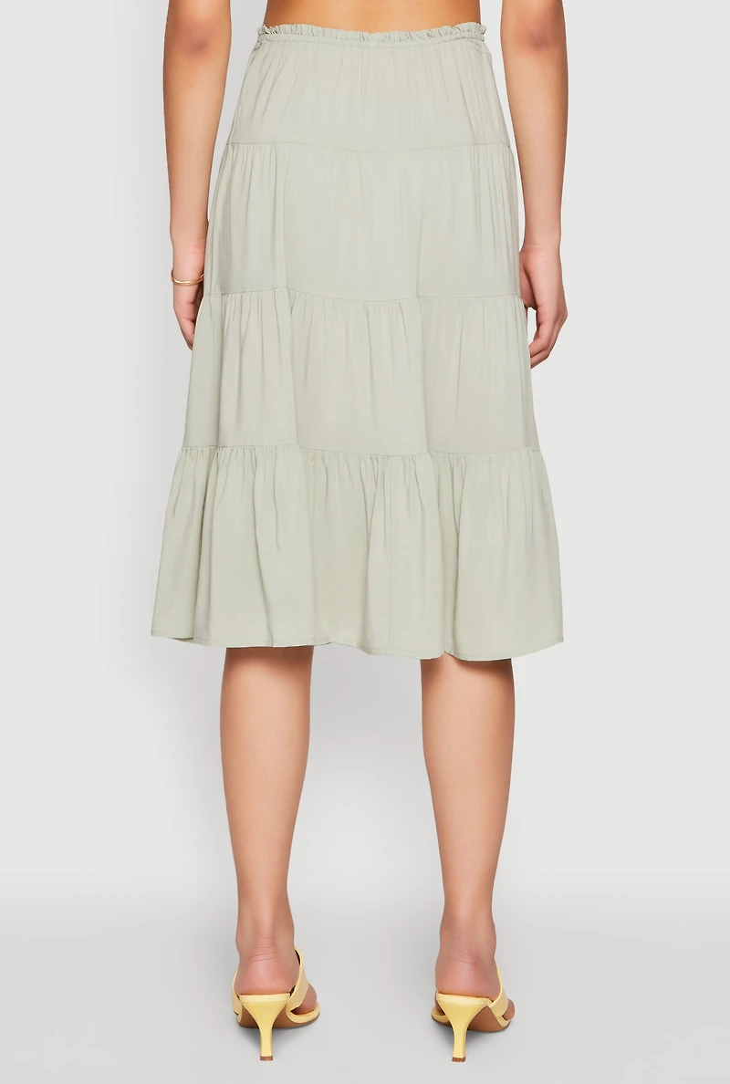 Almost Famous High Waist Tiered Skirt