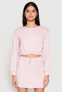 Almost Famous Crew Neck Cropped Sweatshirt