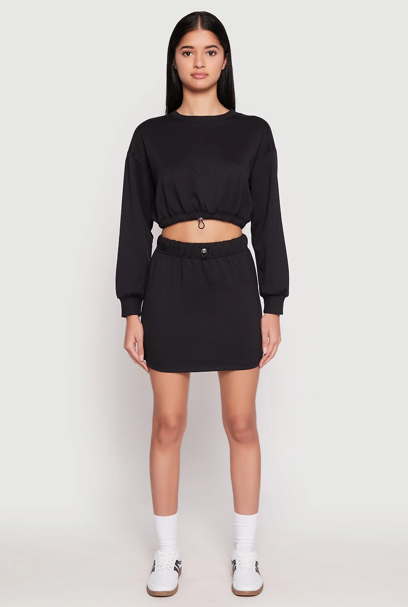 Womens Almost Famous Fleece Mini Skirt, L