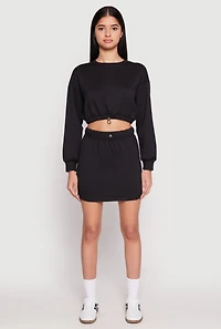Womens Almost Famous Fleece Mini Skirt, L