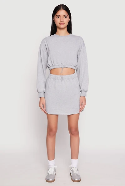 Womens Almost Famous Fleece Mini Skirt, Grey, Size M
