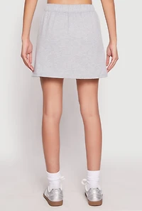 Womens Almost Famous Fleece Mini Skirt, Grey, Size S