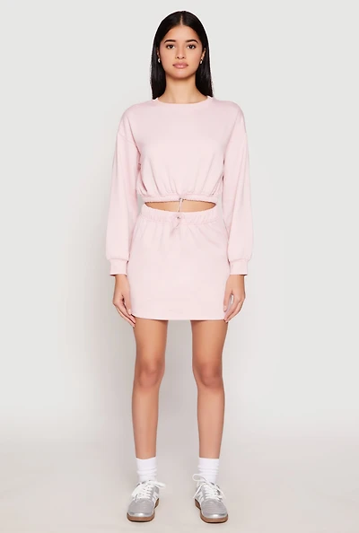 Womens Almost Famous Fleece Mini Skirt, Pink,
