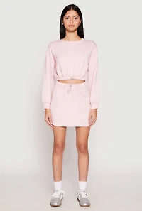 Womens Almost Famous Fleece Mini Skirt, Pink,