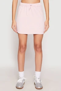 Womens Almost Famous Fleece Mini Skirt, Pink,