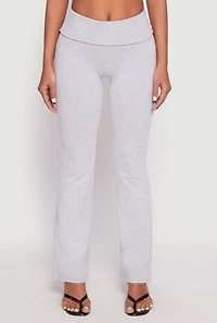 Womens Almost Famous Fold Over Waist Pants, Grey,