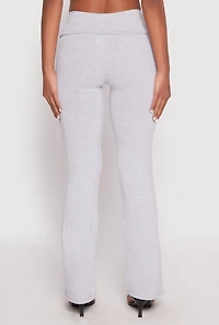 Womens Almost Famous Fold Over Waist Pants, Grey,
