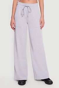 Almost Famous Wide Leg Fleece Sweatpants with Pockets