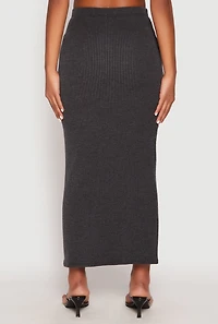 Almost Famous Ribbed Knit Maxi Skirt
