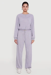 Almost Famous Toggle Drawstring Hem Cropped Raglan Sweatshirt
