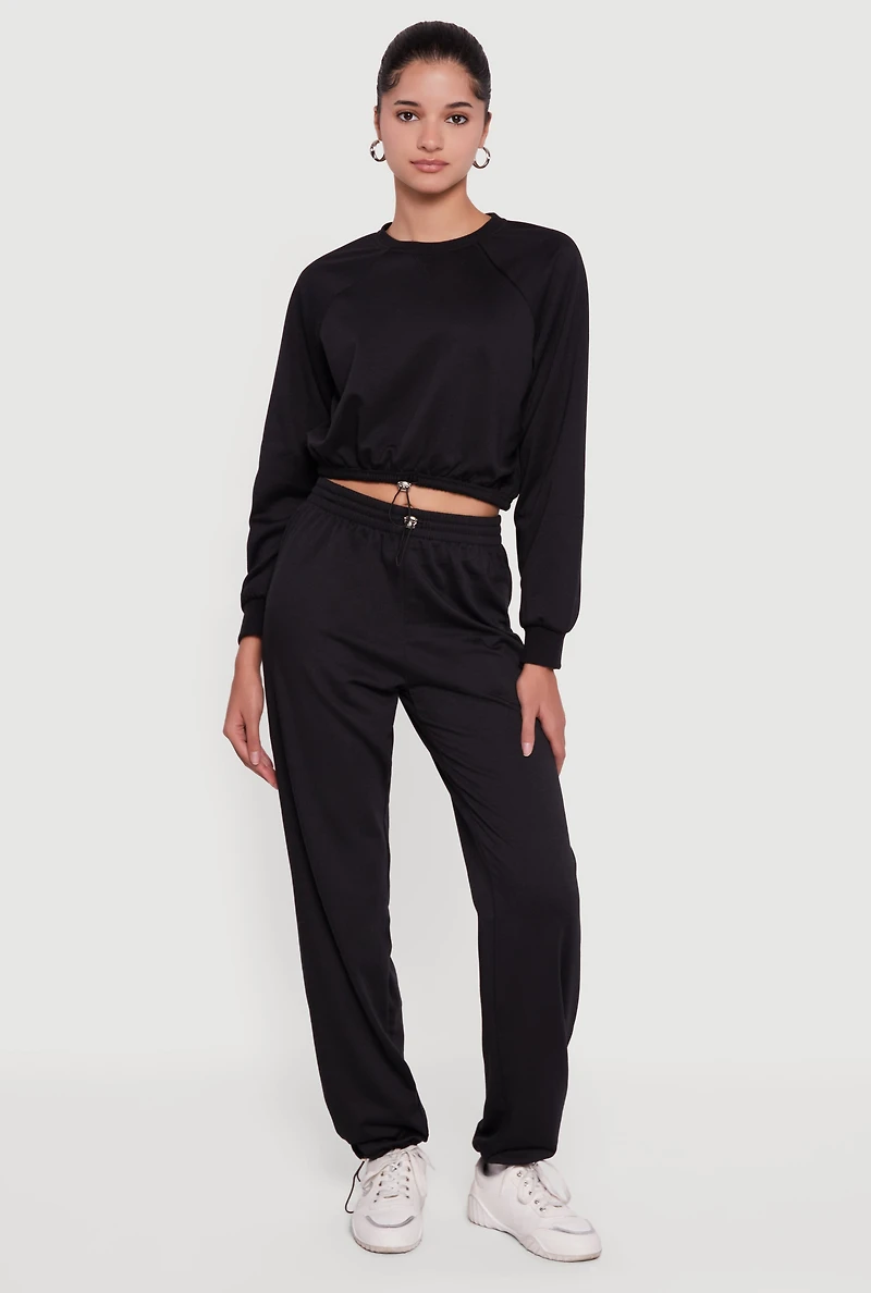 Almost Famous Toggle Drawstring Waist Sweatpants
