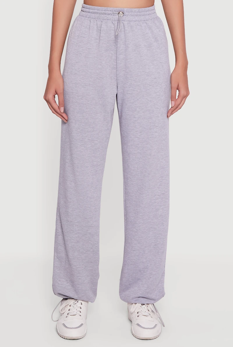Womens Almost Famous Toggle Drawstring Waist Sweatpants, Grey, Size S