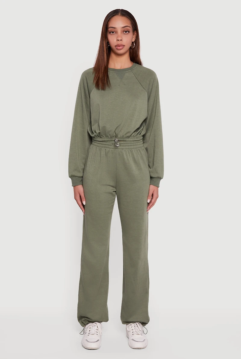 Almost Famous Toggle Drawstring Waist Sweatpants