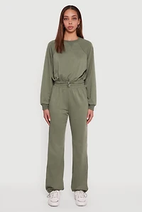 Almost Famous Toggle Drawstring Waist Sweatpants