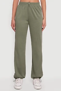 Almost Famous Toggle Drawstring Waist Sweatpants