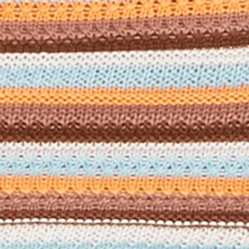 Almost Famous Striped Crochet Mini Skirt