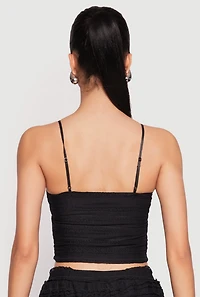 Womens Almost Famous Tiered Cropped Cami,