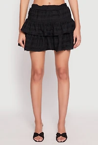 Womens Almost Famous Tiered Mini Skirt, S
