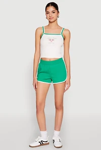 Womens Almost Famous Dolphin Shorts, Green, Size XL