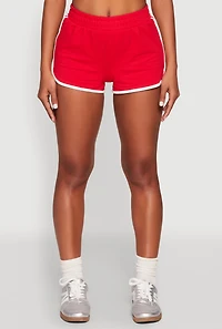 Womens Almost Famous Dolphin Shorts, Red,