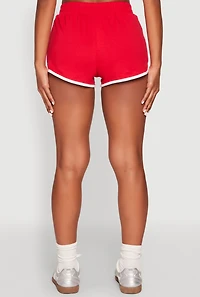 Womens Almost Famous Dolphin Shorts, Red,
